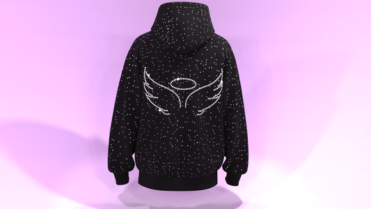 Rhinestone Angel hoodishhwrld hoodie