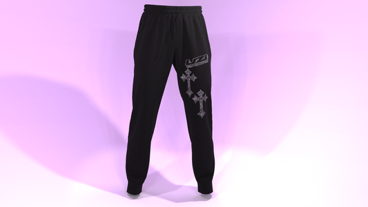 Rhinestone Crosses Uzi Joggers